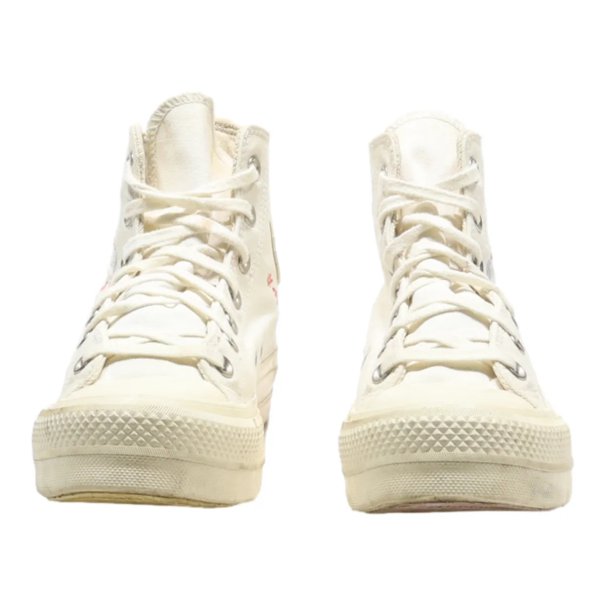 CONVERSE Chuck Taylor All Star 2022 Platform Trainers White Canvas Womens UK 6