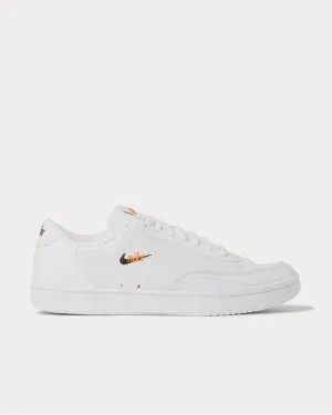 Court Vintage Premium Logo-Embroidered Textured-Leather  White low top sneakers