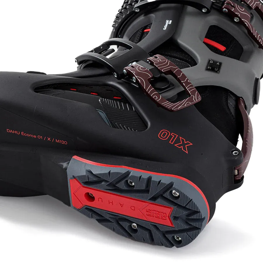 DAHU Mens Ski Boots  - Écorce 01X (Basalt Black - Black - Red)