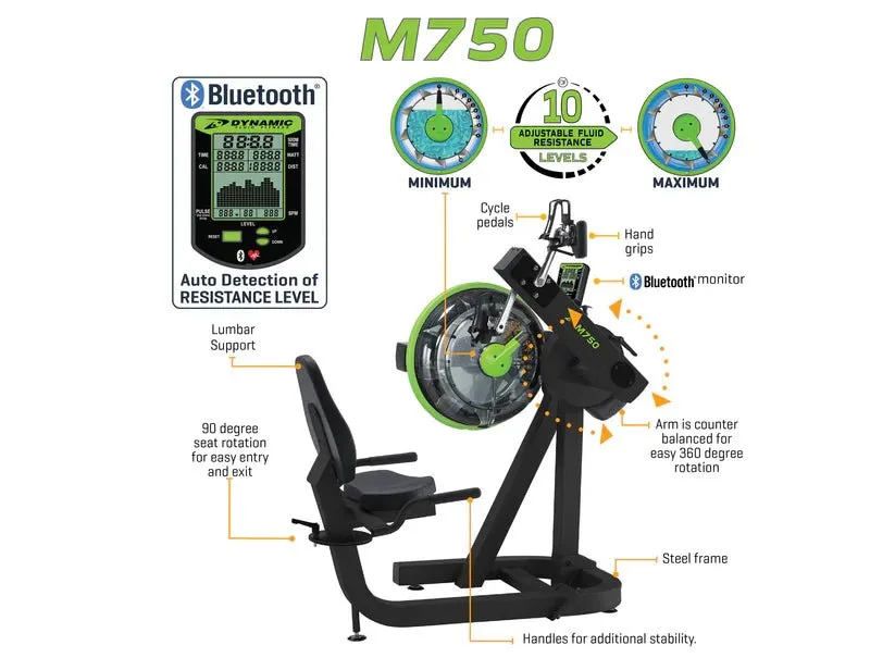 Dynamic Fluid Fitness Exercise M750 Cycle XT