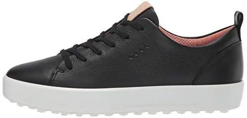 ECCO Women's Soft Low Hydromax Golf Shoe Black 39 M EU (8-8.5 US)