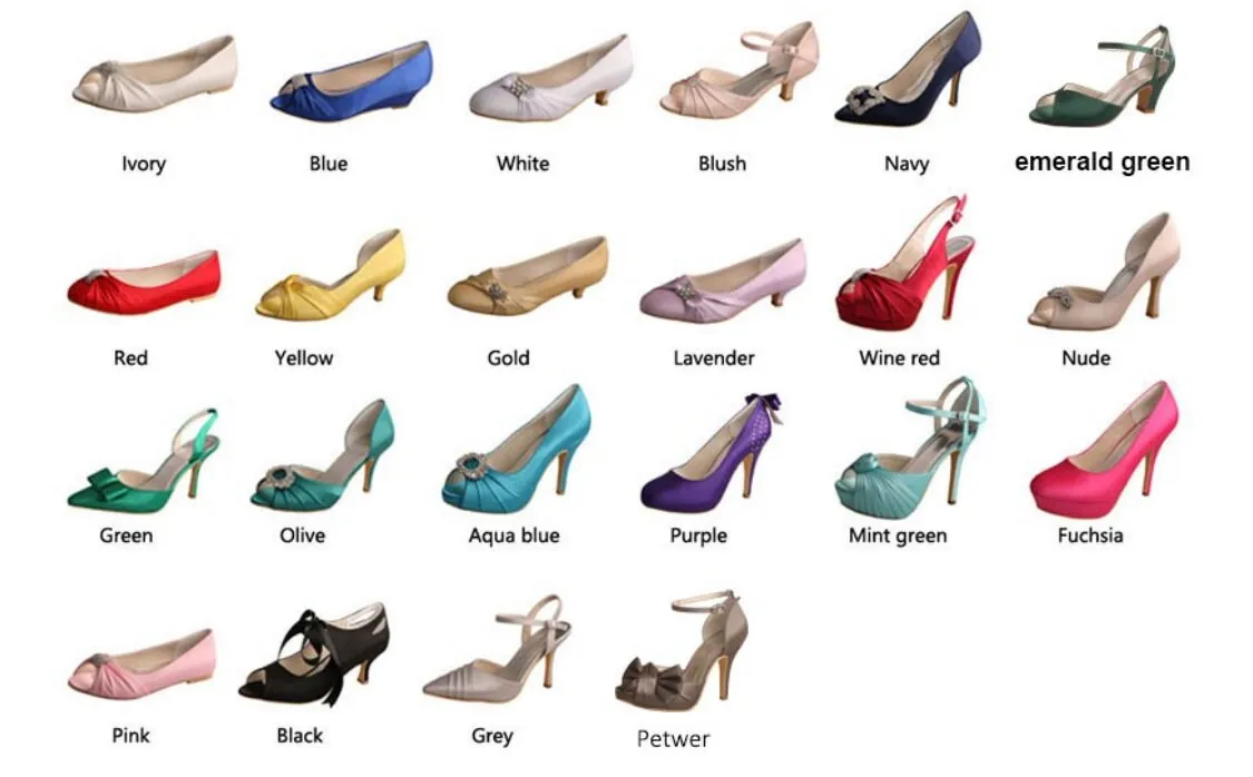 Elegant Black Satin Evening Shoe | Pointed Toe Court Shoes available in a range of colours
