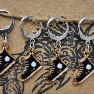 Enamel Chuck Tennie Hightops Stitch Markers - set of 5