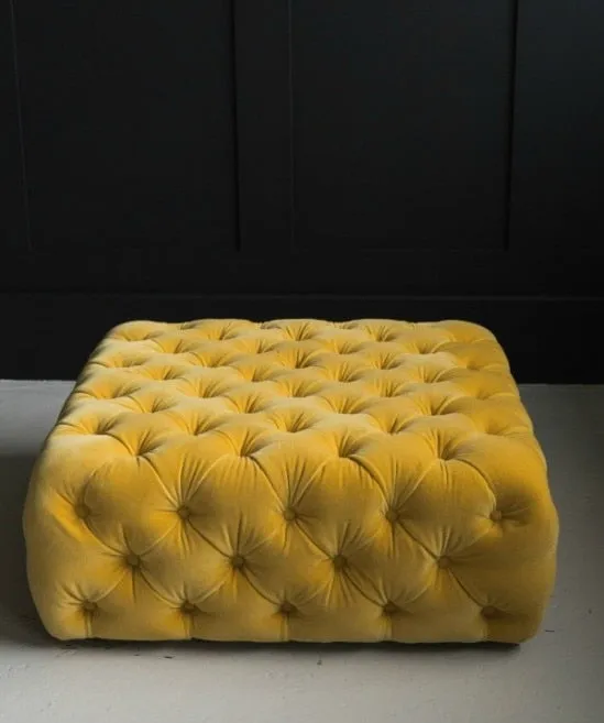 European  Extravagant Velvet Entrance Ottoman