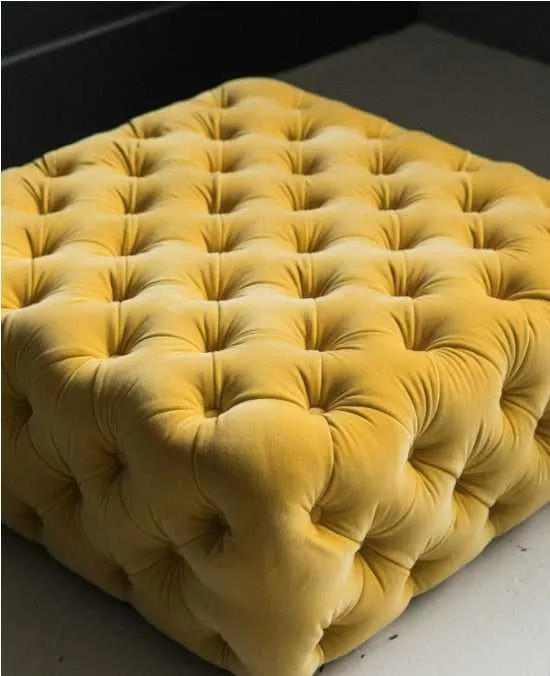 European  Extravagant Velvet Entrance Ottoman