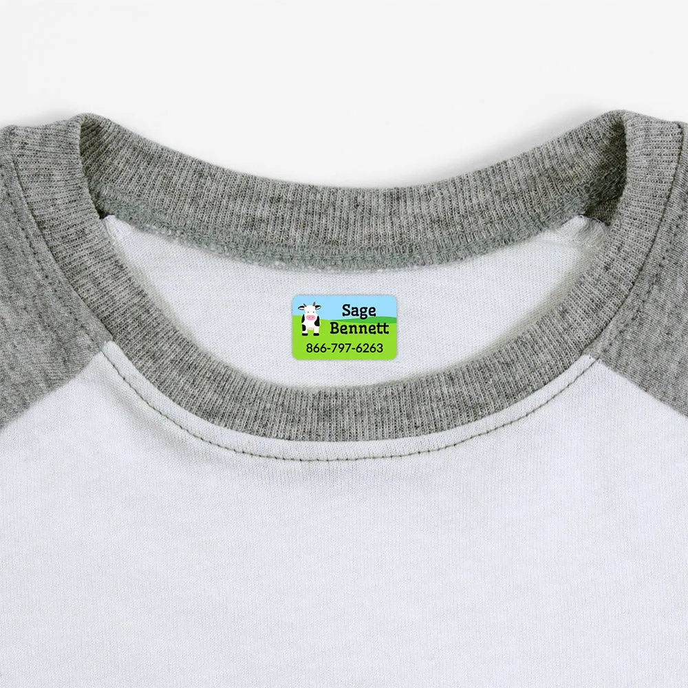 Farm Animals Iron-On Clothing Labels
