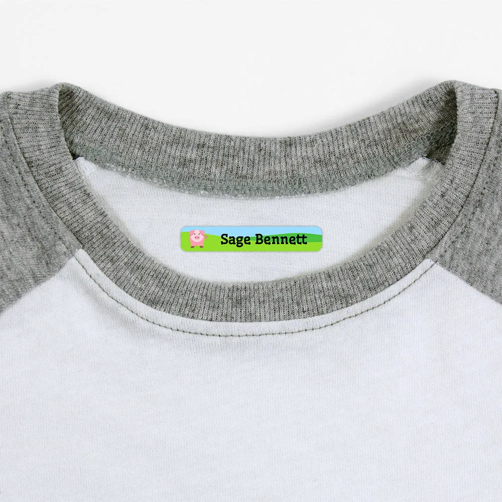 Farm Animals Iron-On Clothing Labels