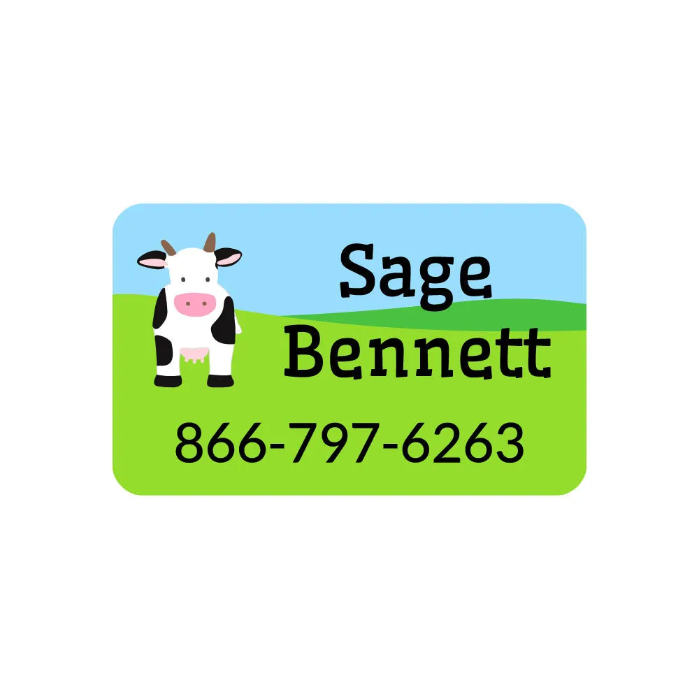 Farm Animals Iron-On Clothing Labels