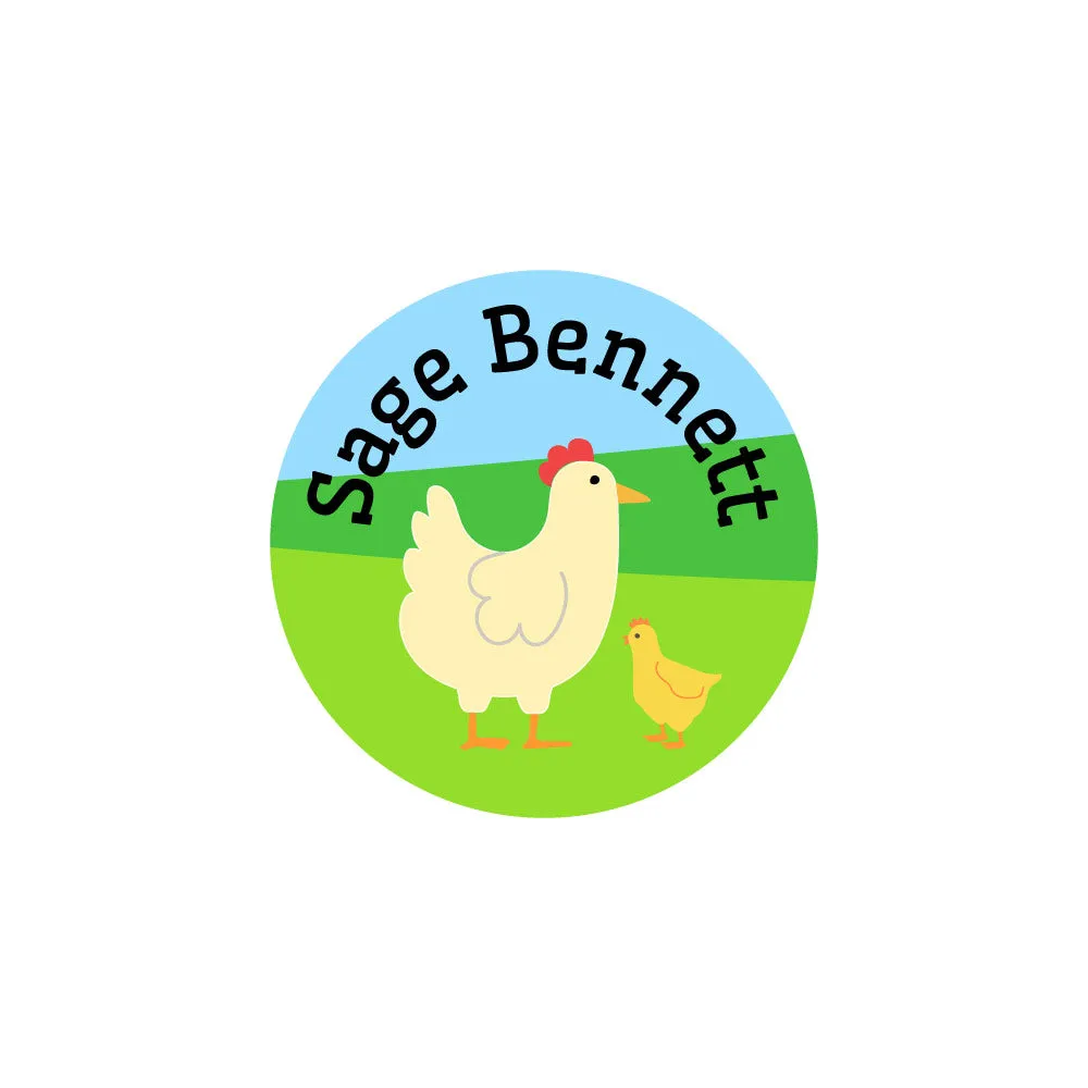 Farm Animals Iron-On Clothing Labels