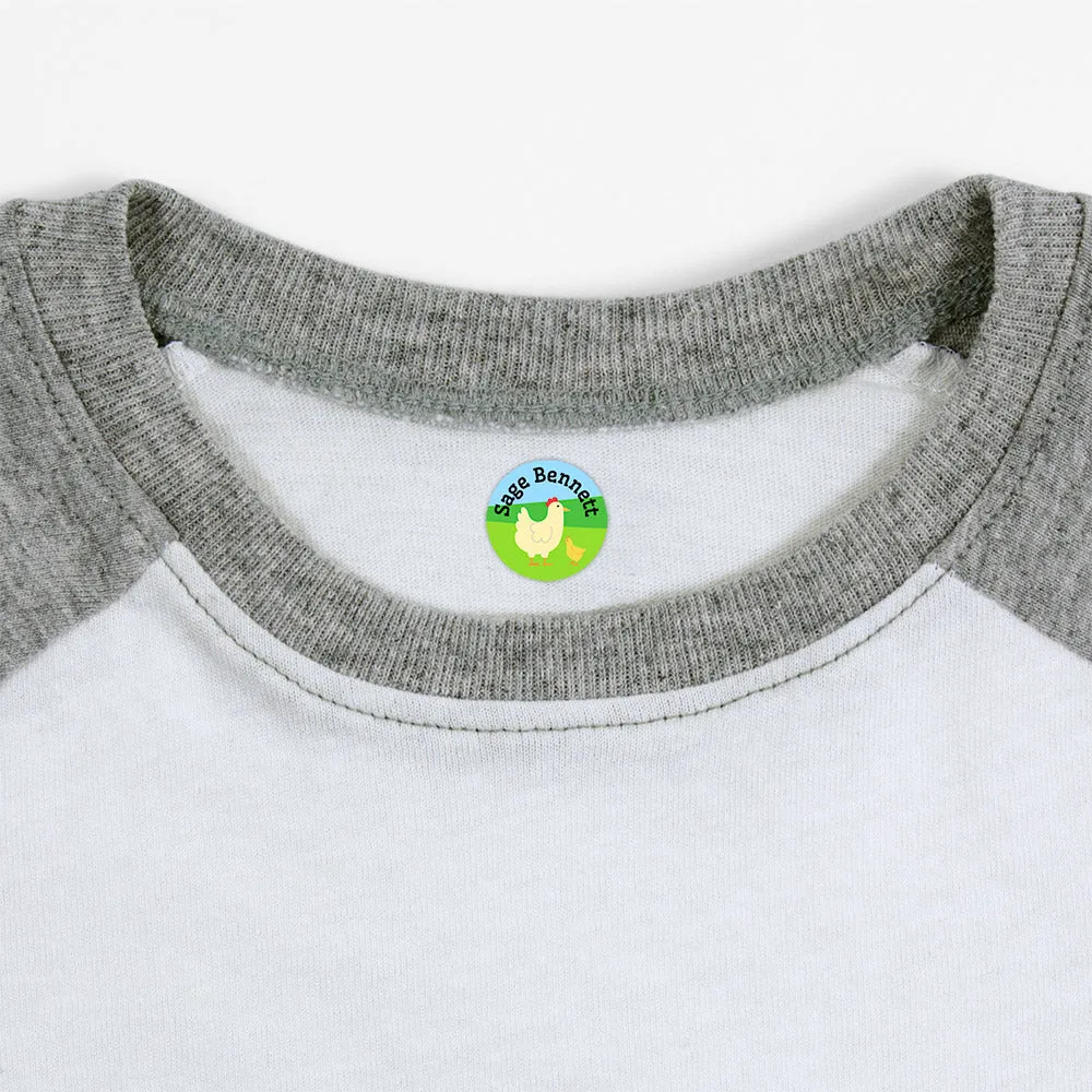 Farm Animals Iron-On Clothing Labels