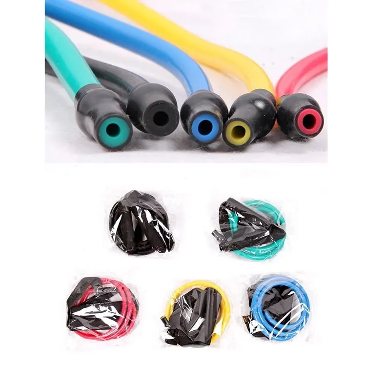 Fitness Exercise Resistance Bands Stretch Elastic Rope Workout Yoga Rally Muscle Training Exercise Rope, Size:5*10*1200mm, Random Color Delivery