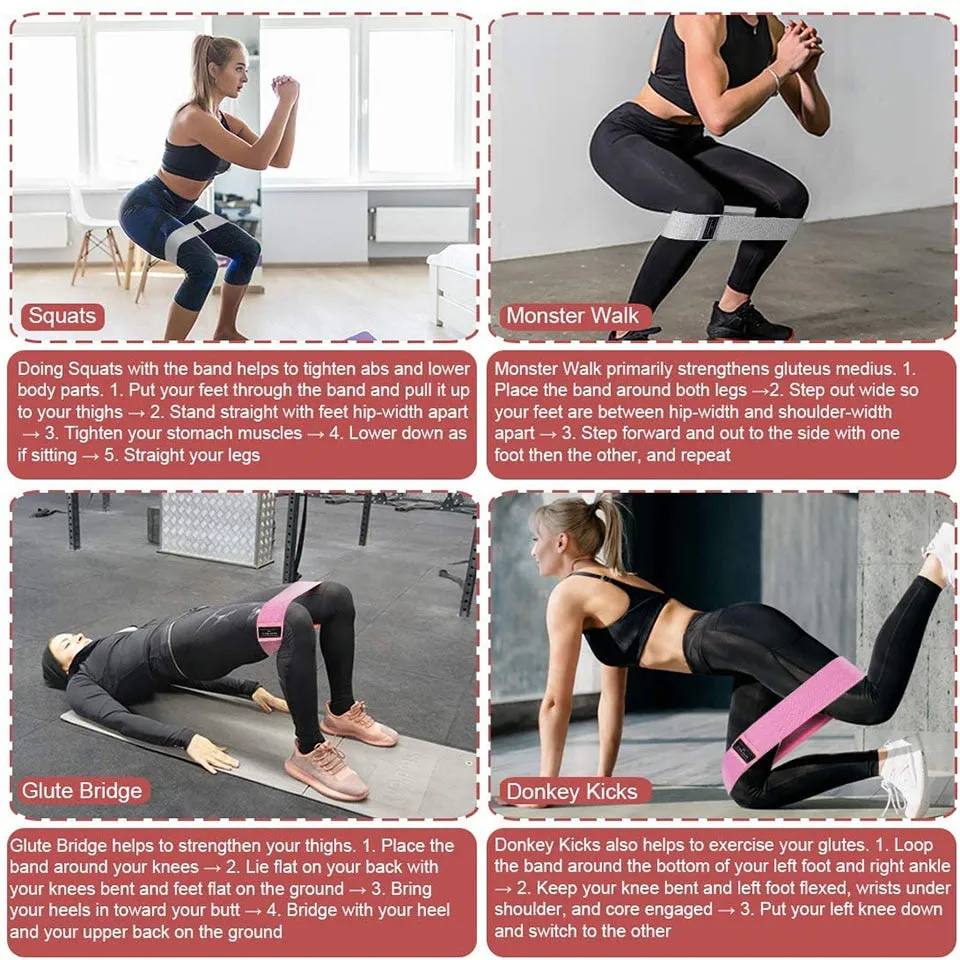 Fitness Rubber Band Elastic Yoga Resistance Bands Set