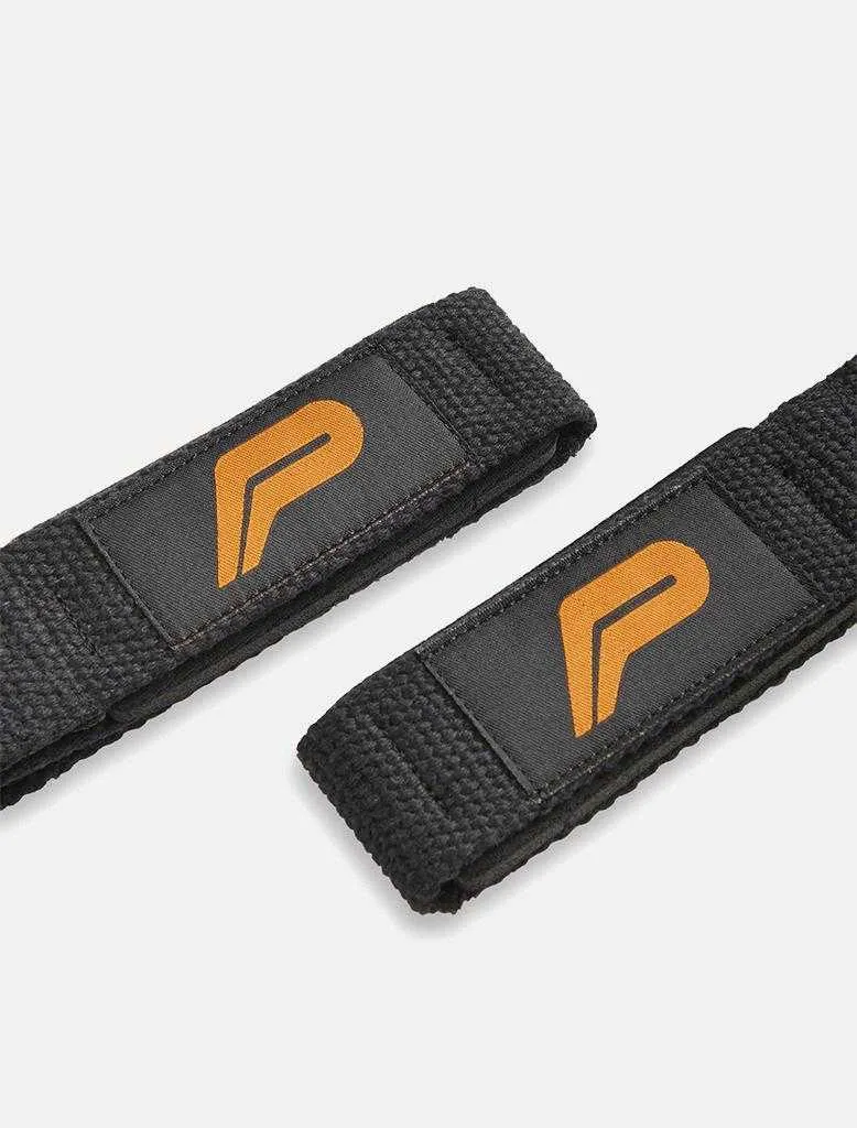 Gel Padded Lifting Straps - Black.Orange