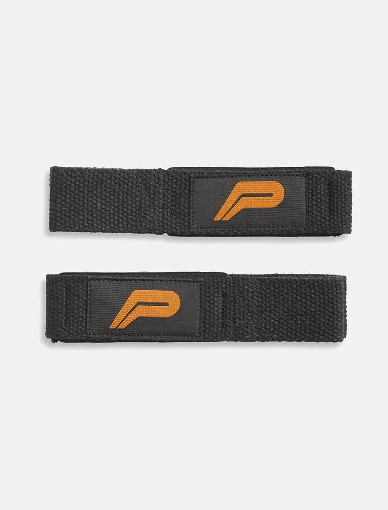 Gel Padded Lifting Straps - Black.Orange