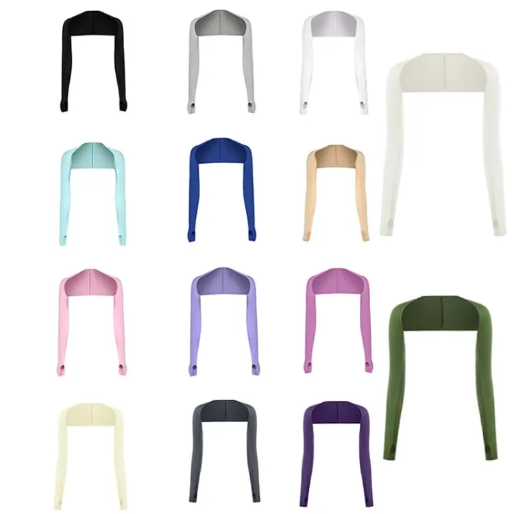 Golf Sunscreen Shawl Sleeves Outdoor Sports Cycling Ice Silk One Word Raglan Sleeves, Size: One Code(Mint Green)