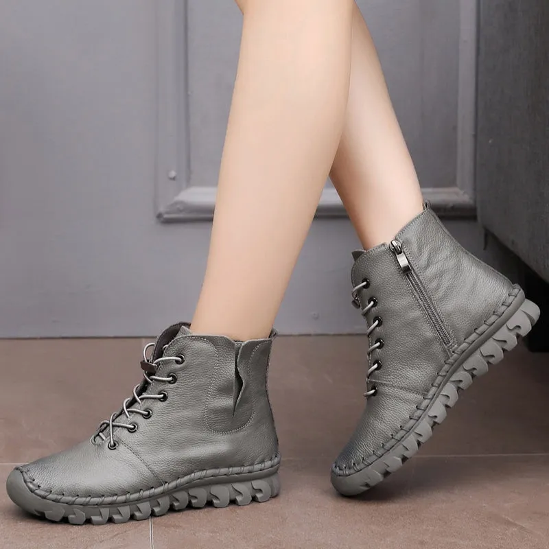 Hand-stitched Warm Velvet Winter Boots| Gift Shoes | 35-41