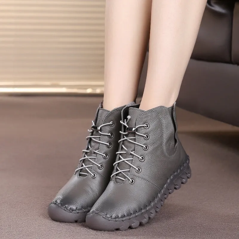 Hand-stitched Warm Velvet Winter Boots| Gift Shoes | 35-41