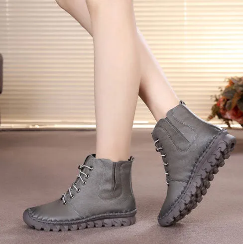 Hand-stitched Warm Velvet Winter Boots| Gift Shoes | 35-41