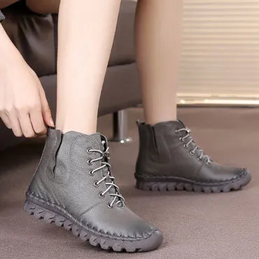 Hand-stitched Warm Velvet Winter Boots| Gift Shoes | 35-41