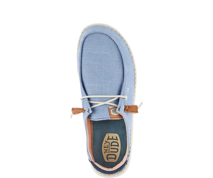 HEYDUDE Wendy Chambray Boho Canvas Shoe - Blue