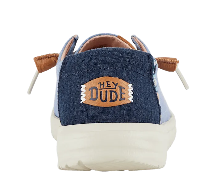 HEYDUDE Wendy Chambray Boho Canvas Shoe - Blue