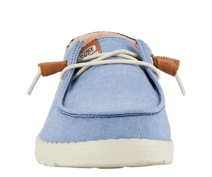 HEYDUDE Wendy Chambray Boho Canvas Shoe - Blue