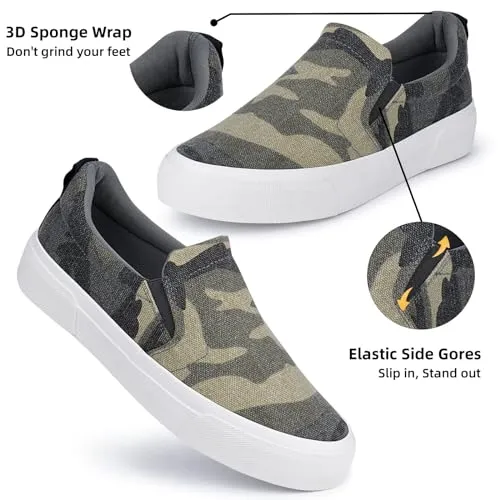 JENN ARDOR Women's Slip On Sneakers Fashion Flats Shoes Comfortable Casual Shoes for Walking