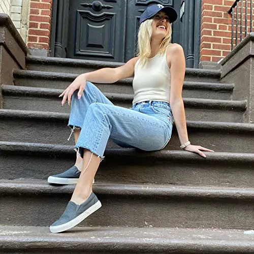 JENN ARDOR Women's Slip On Sneakers Fashion Flats Shoes Comfortable Casual Shoes for Walking