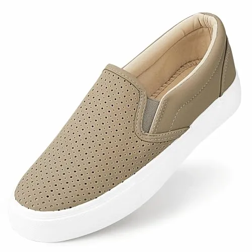 JENN ARDOR Women's Slip On Sneakers Fashion Flats Shoes Comfortable Casual Shoes for Walking