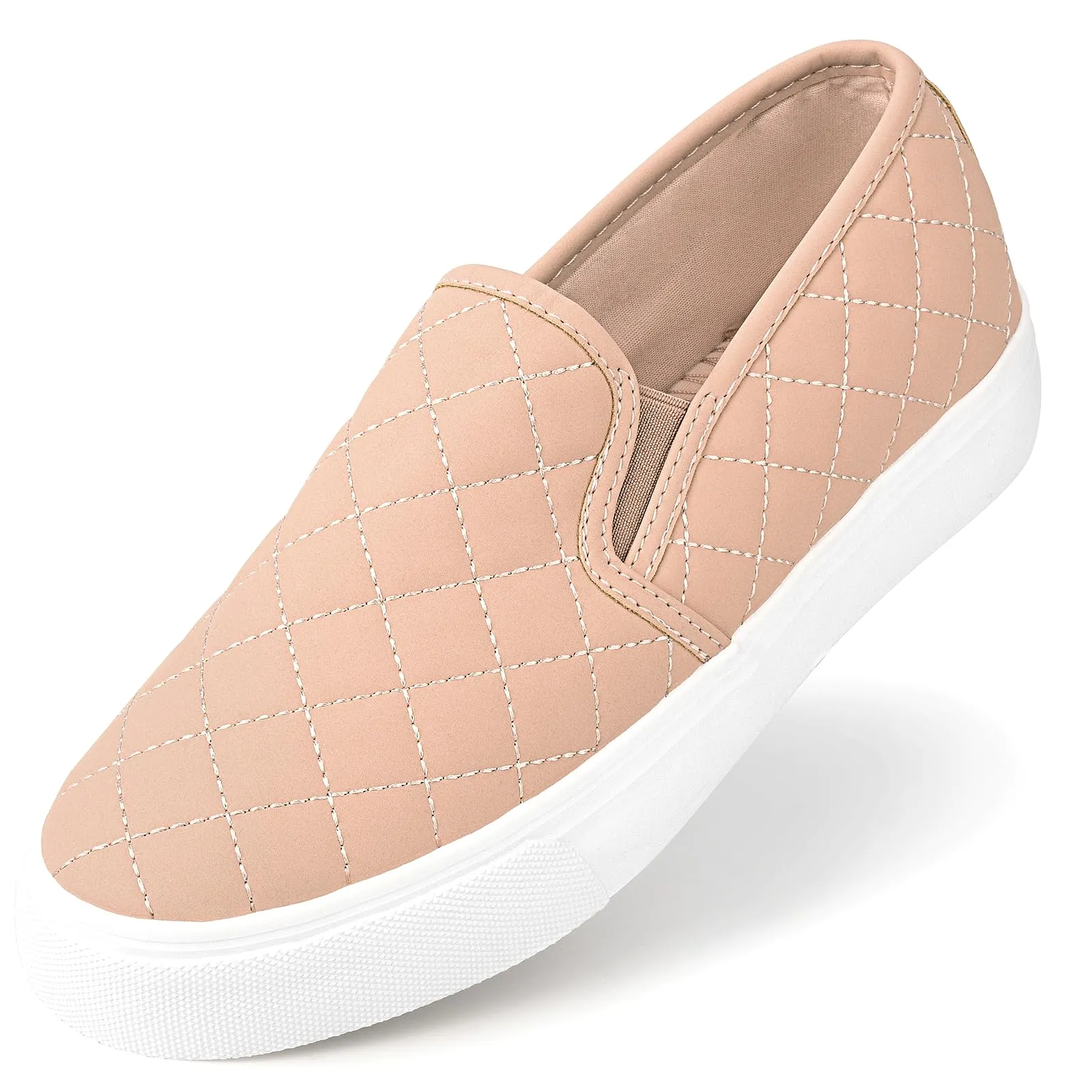 JENN ARDOR Women's Slip On Sneakers Fashion Flats Shoes Comfortable Casual Shoes for Walking