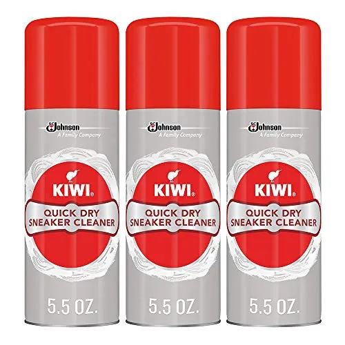 KIWI Quick Dry Shoe Cleaner | Use for Dirt on Sneakers, Tennis Shoes, Running Shoes and More | 5.5 Oz | Pack of 3
