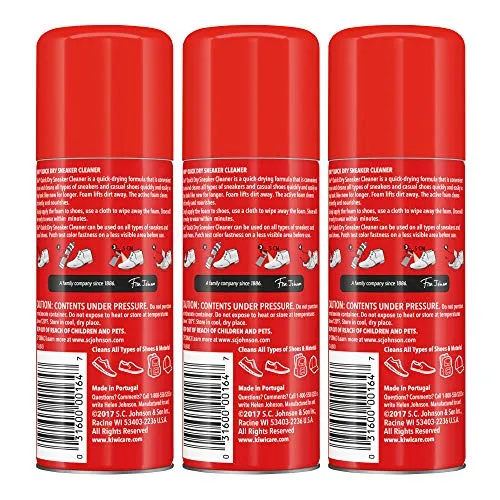 KIWI Quick Dry Shoe Cleaner | Use for Dirt on Sneakers, Tennis Shoes, Running Shoes and More | 5.5 Oz | Pack of 3