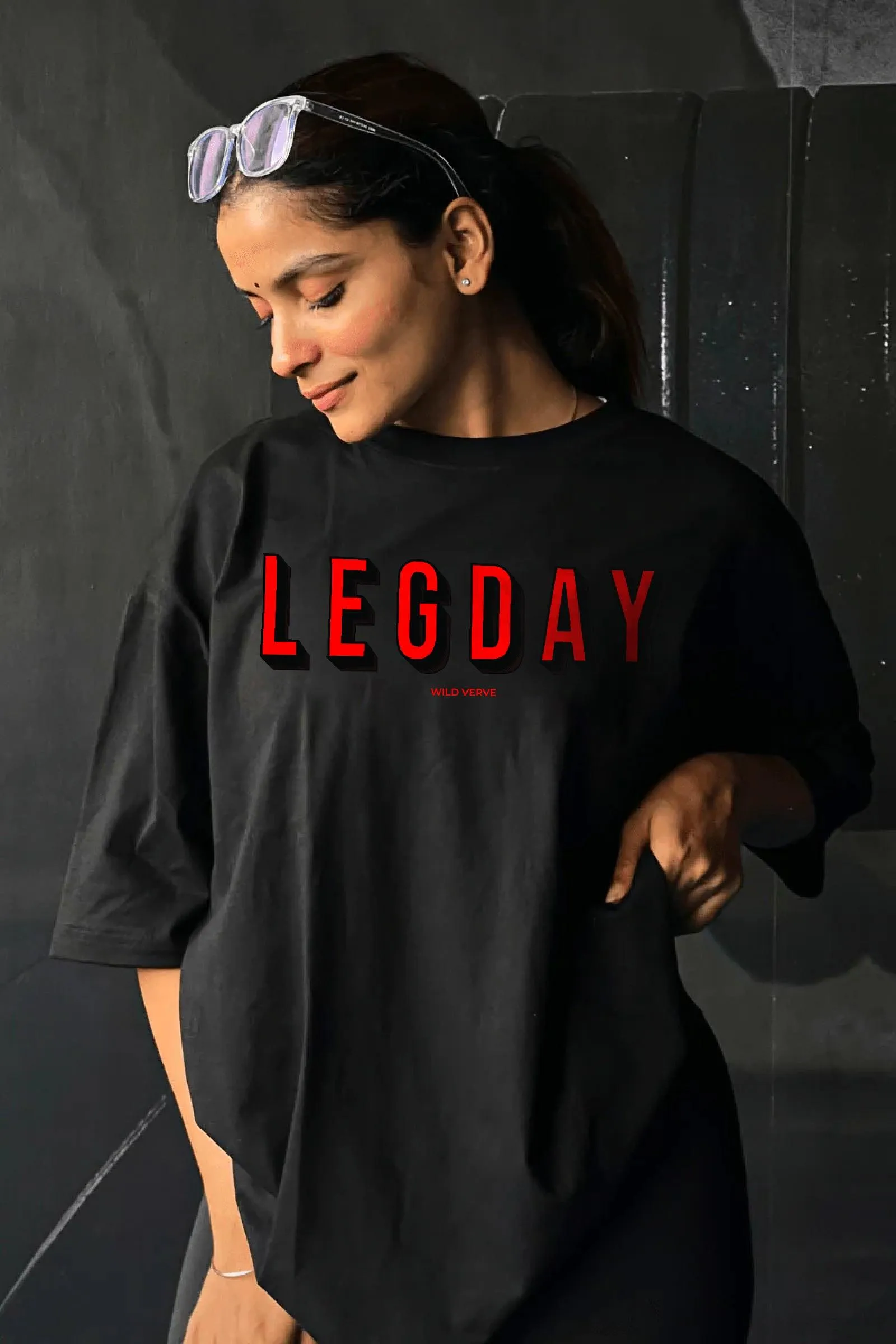 LEGDAY WILDVERVE OVERSIZED T-SHIRT (BLACK)