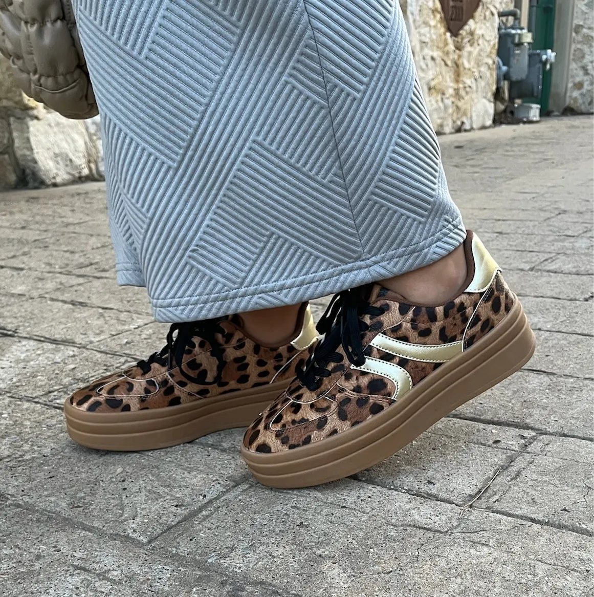 Leopard Affair Double Strip Platform Sneakers