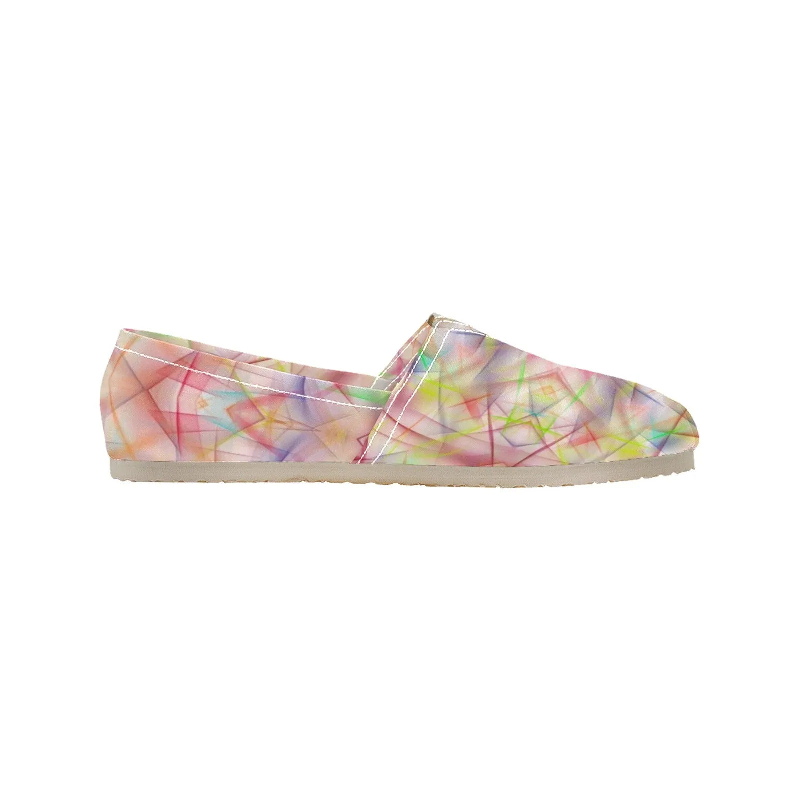 Lines Art Women's Canvas Slip On Shoes
