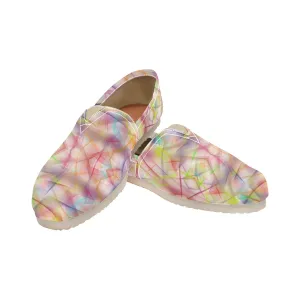 Lines Art Women's Canvas Slip On Shoes