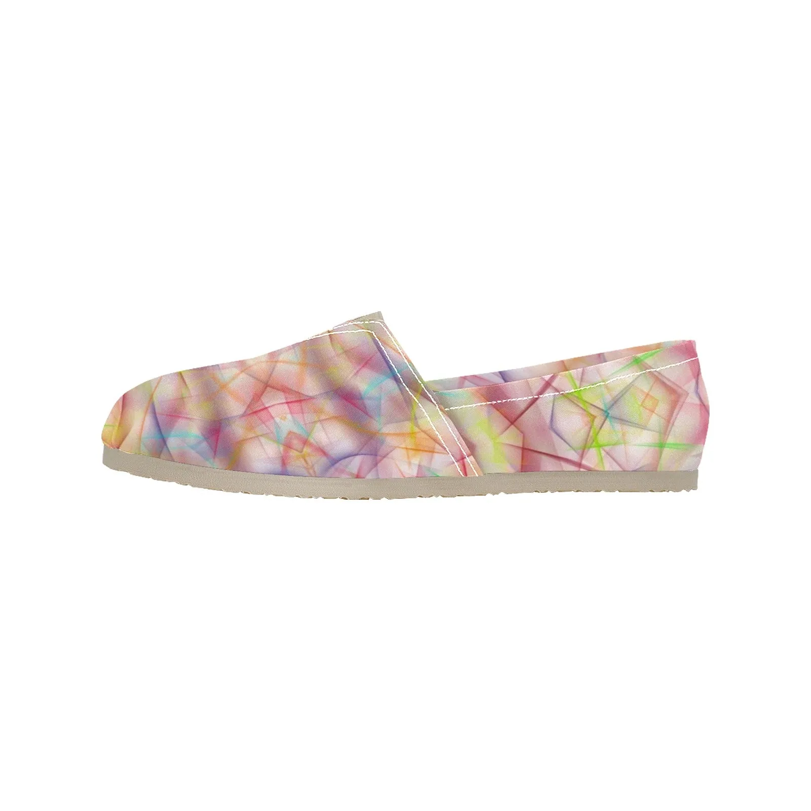 Lines Art Women's Canvas Slip On Shoes