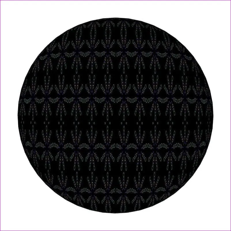 Mandala Black Footstool (Round, Square, Hexagonal)