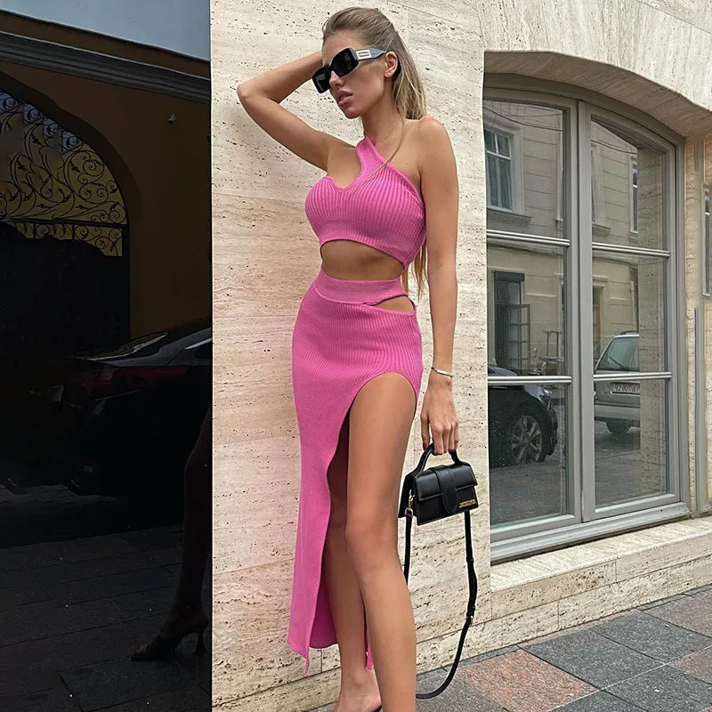 Miley One Shoulder Cut Out Set