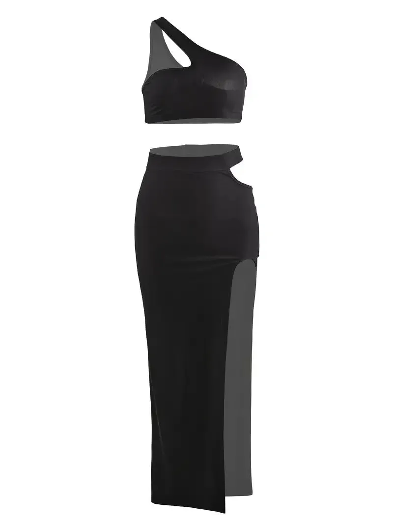 Miley One Shoulder Cut Out Set