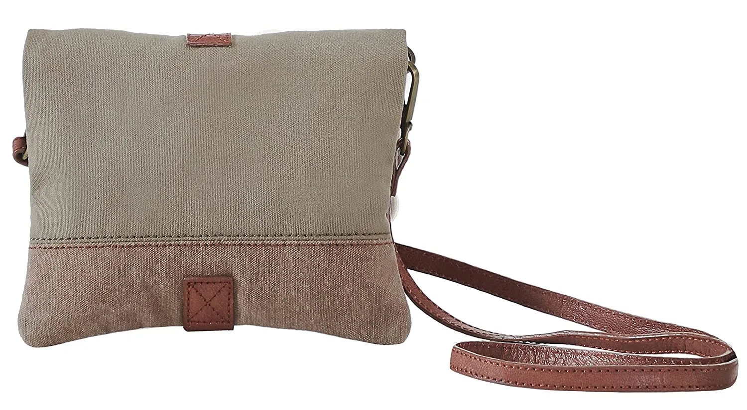 Mona B Finley Canvas Bag Recycled Sling Bag For Women and Girls (Olive)