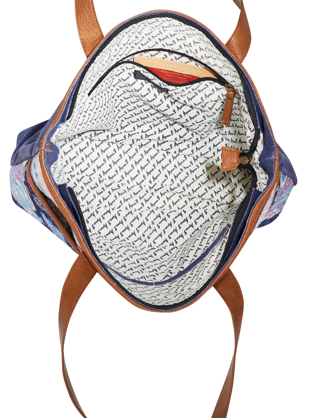 Mona B Large Kilim Inspired Canvas Handbag for Women | Zipper Tote Bag | Crossbody Bag | Stylish Vintage Shoulder Bags for Women: Multi