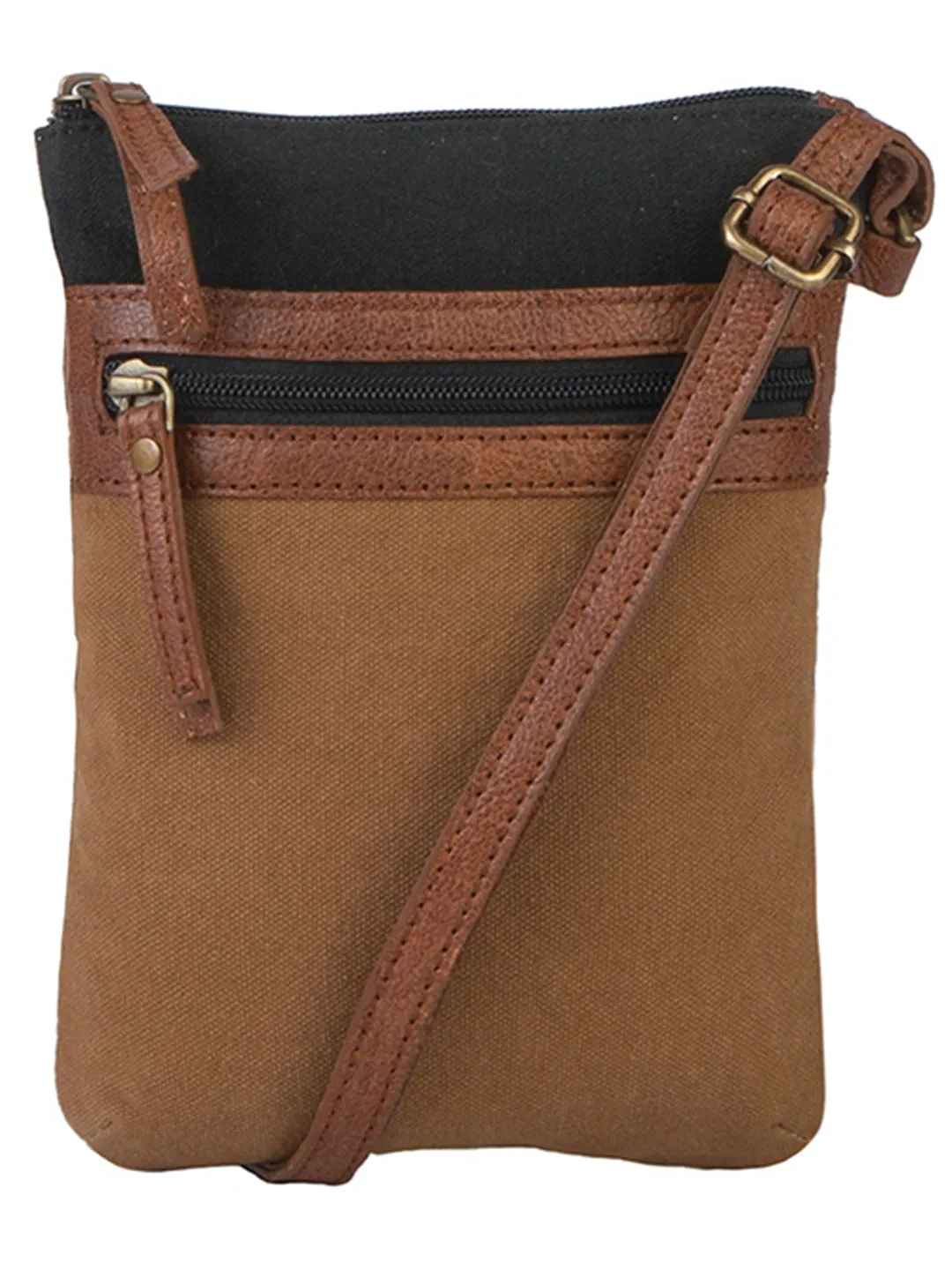 Mona B Small Messenger Crossbody Bag with Stylish Design for Girls and Women: Black