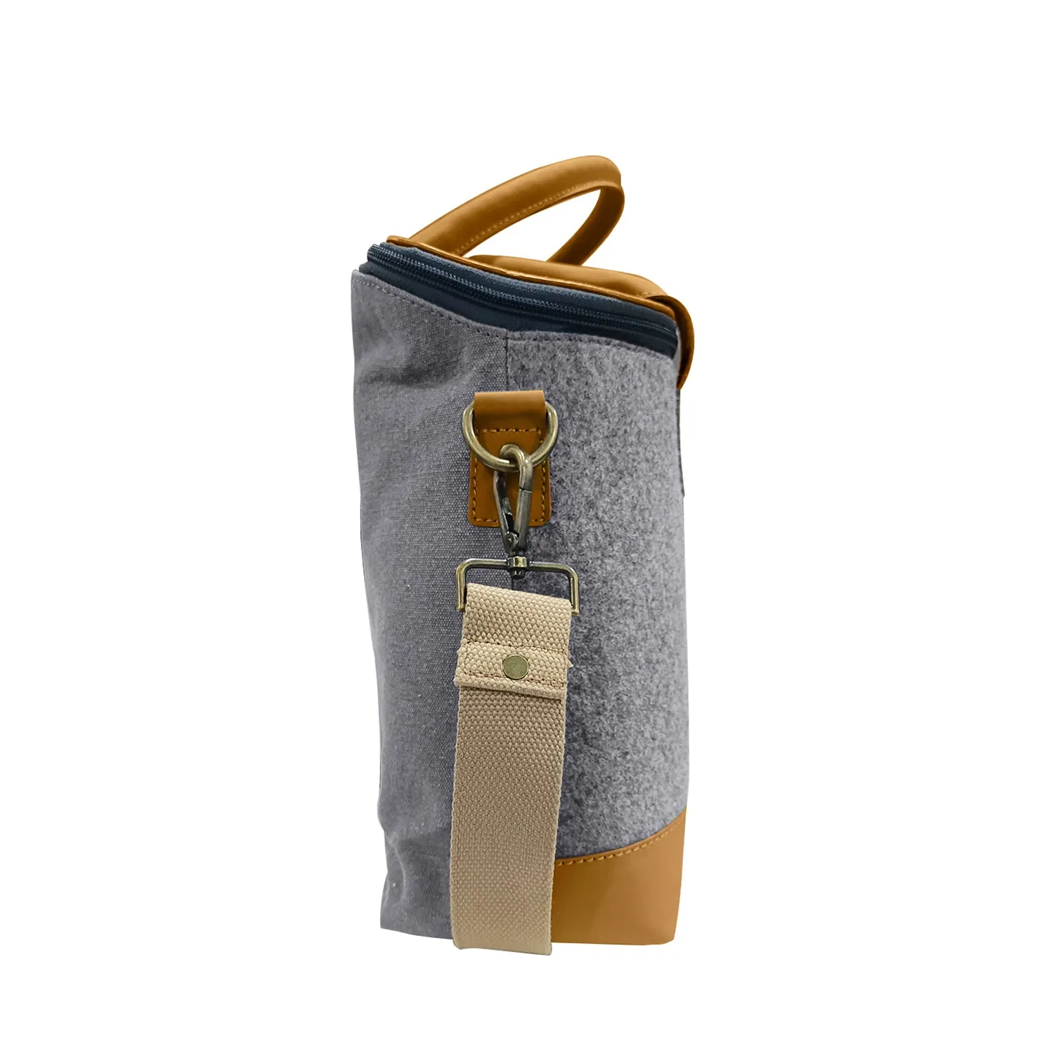 Mona B Unisex Messenger | Small Overnighter Bag for upto 14" Laptop/Mac Book/Tablet with Stylish Design: Arctic Light Grey