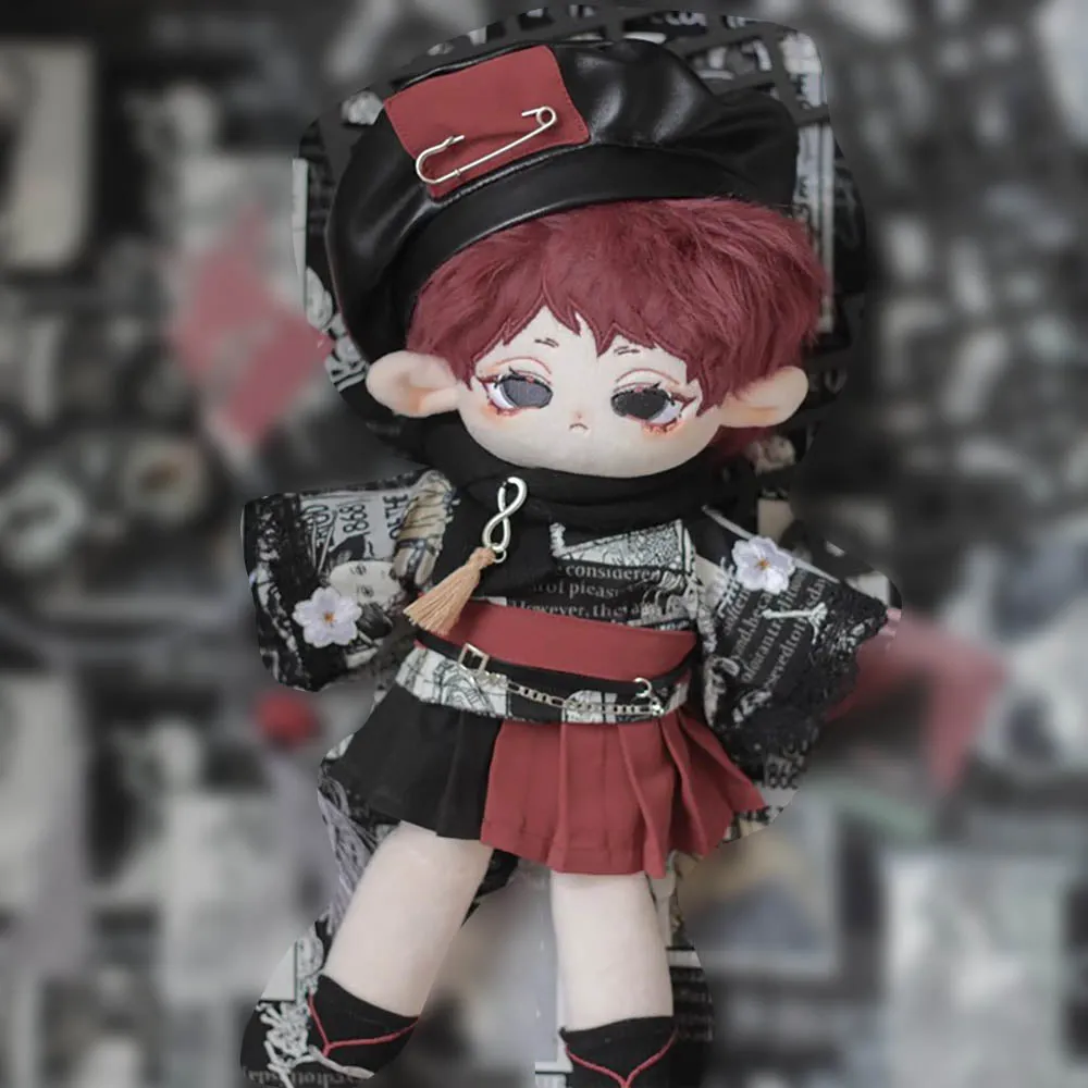 niannyyhouse 10cm 20cm Doll Clothes Hat Coat Skirt Belt Scarf Shoes Patterned Kimono Set Plush Toys Dress Up