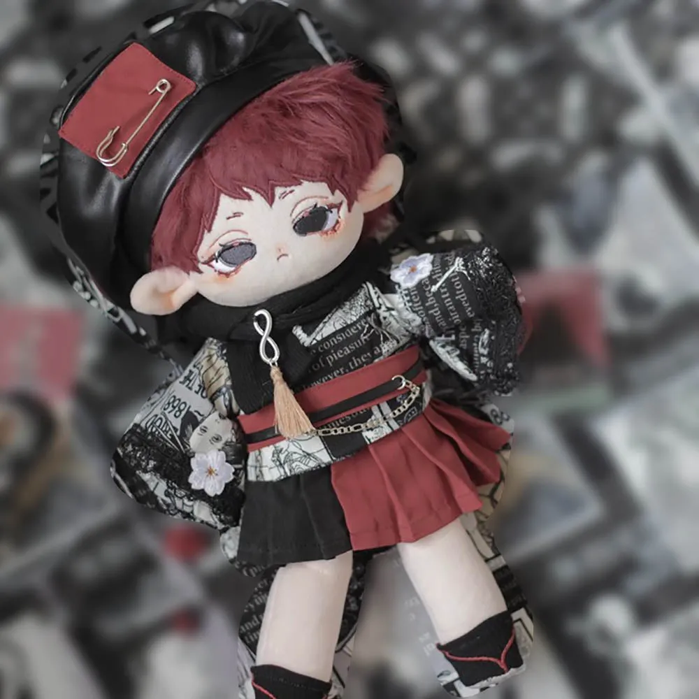niannyyhouse 10cm 20cm Doll Clothes Hat Coat Skirt Belt Scarf Shoes Patterned Kimono Set Plush Toys Dress Up