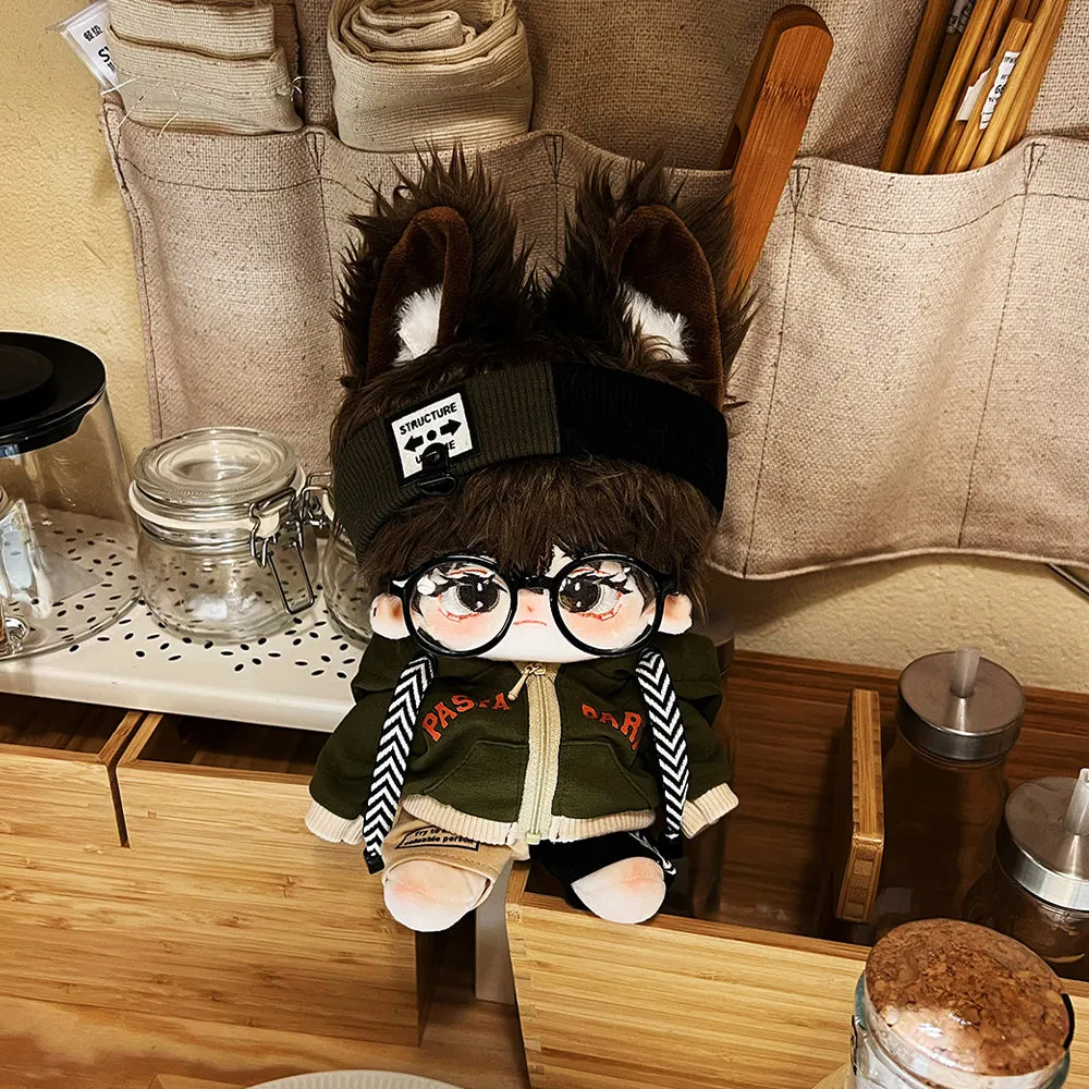 niannyyhouse 15cm 20cm Plush Doll Clothes Loose Headwear Hoodie Pants Glasses Shoes Doll Dressup