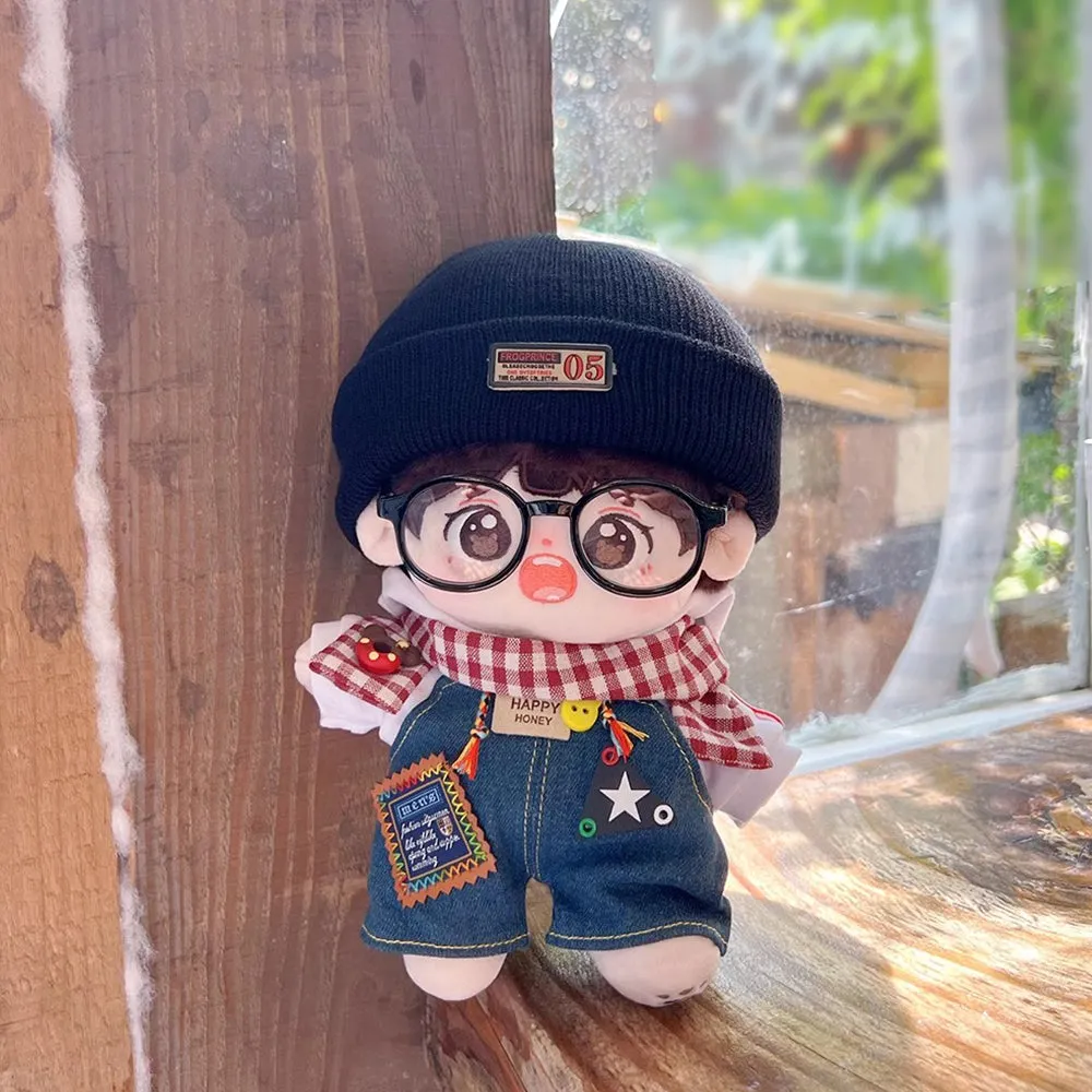 niannyyhouse 15cm 20cm Plush Doll Outfit Scarf Hat Hoodie Bib Pants Glasses Leather Shoes 6in 8in Soft Stuffed Toy Dressup
