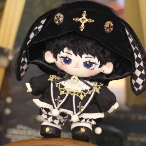 niannyyhouse Hat Coat Plaid Pants Shoes 10cm 15cm 20cm Plush Doll Black Golden Outfit Dress Up Accessories