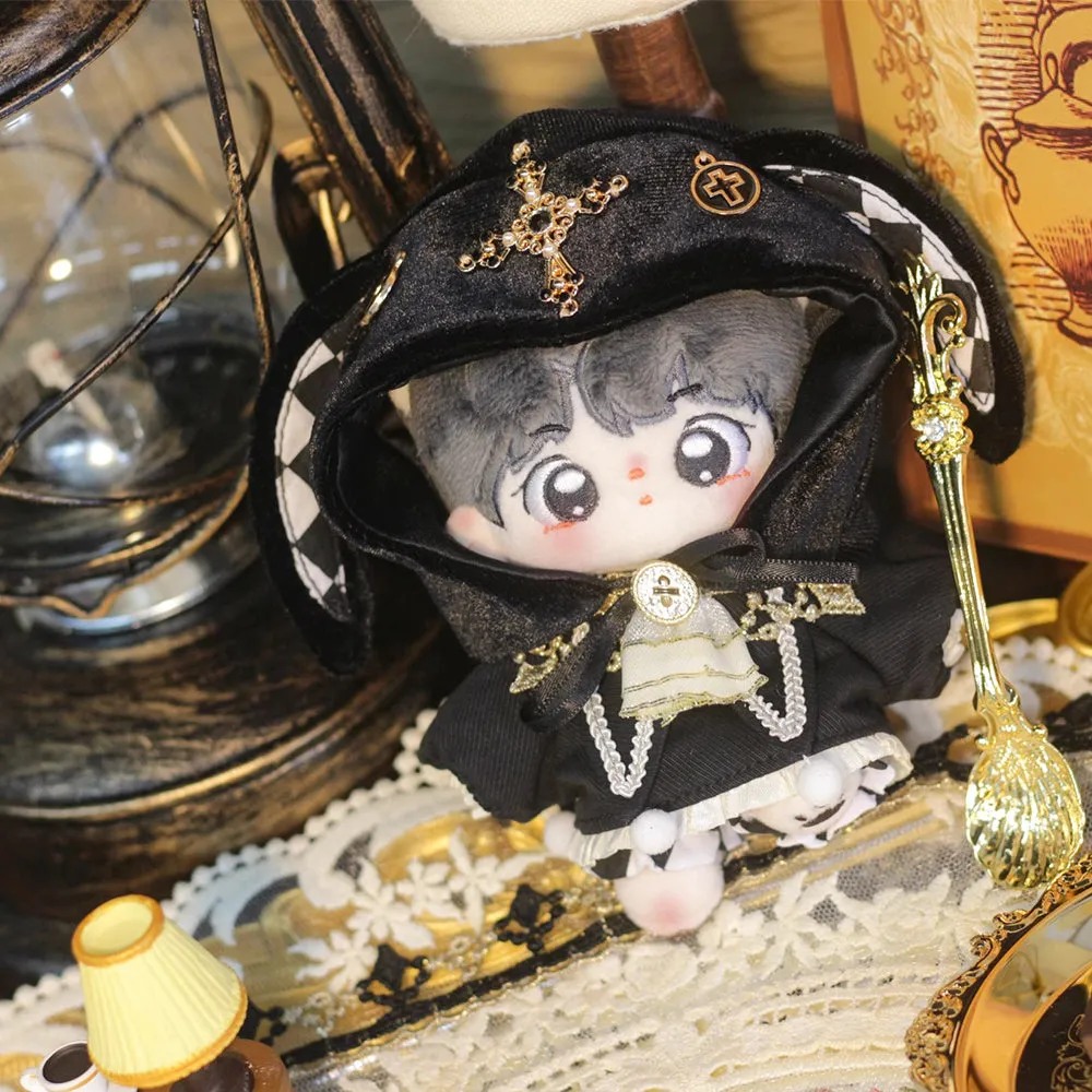 niannyyhouse Hat Coat Plaid Pants Shoes 10cm 15cm 20cm Plush Doll Black Golden Outfit Dress Up Accessories